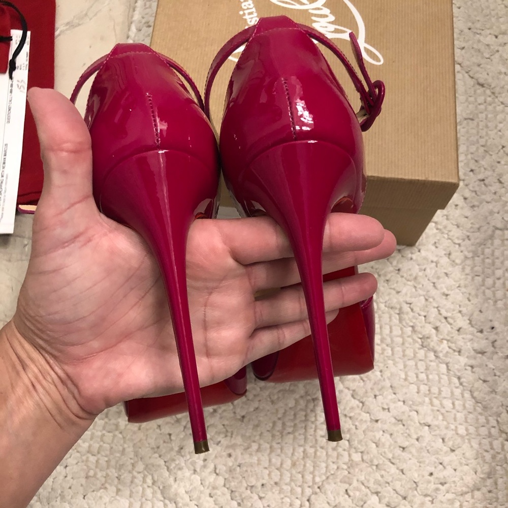 ❌SOLD❌Christian Louboutin Aketata 120mm Pink Heels - Picture 7 of 12